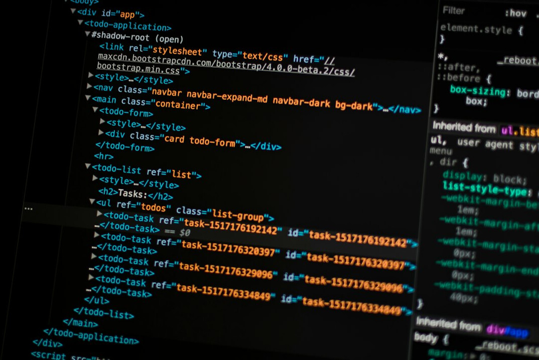 software developer coding